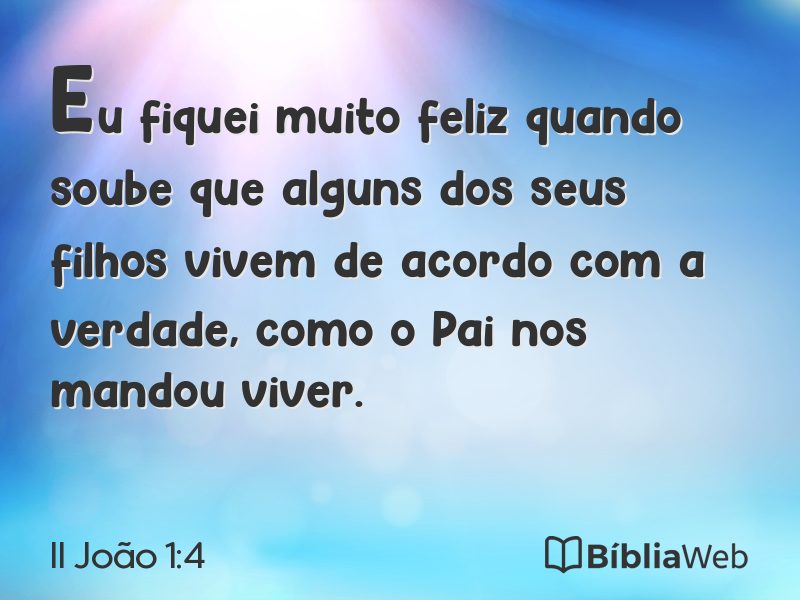 II João 1:4 em imagem para compartilhar