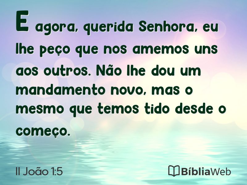 II João 1:5 em imagem para compartilhar