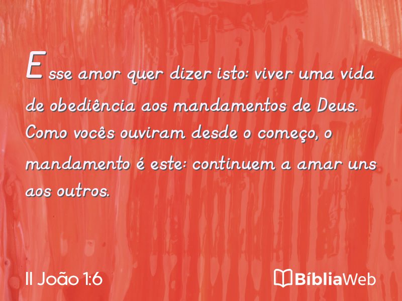 II João 1:6 em imagem para compartilhar