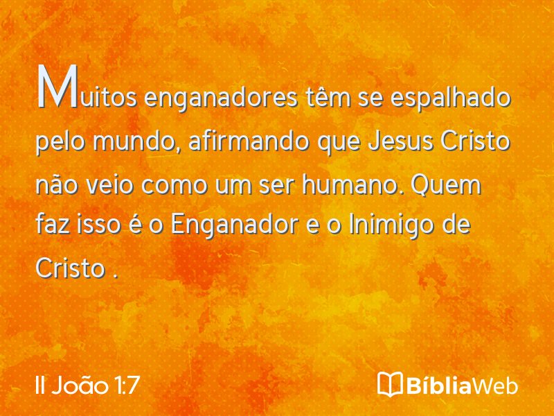 II João 1:7 em imagem para compartilhar