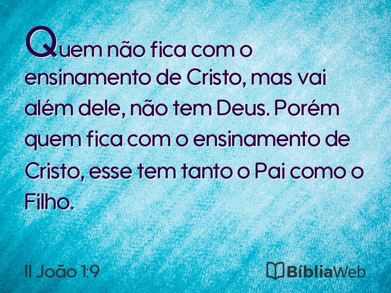 II João 1:9 em imagem para compartilhar