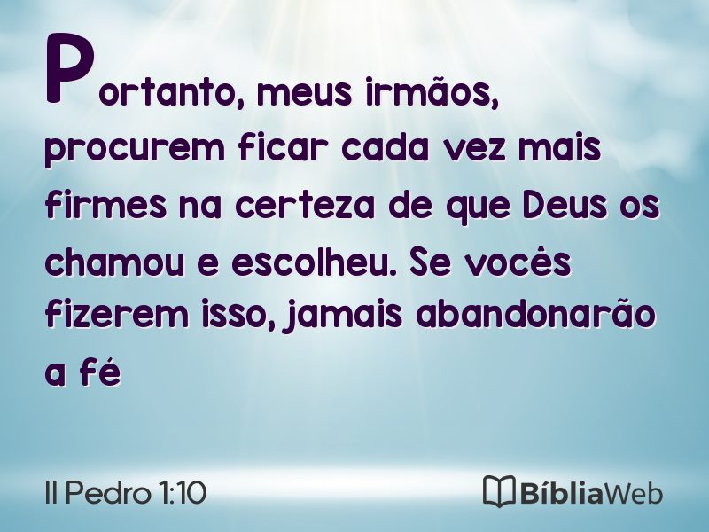 II Pedro 1:10 em imagem para compartilhar