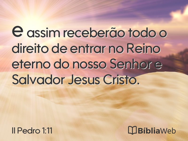 II Pedro 1:11 em imagem para compartilhar