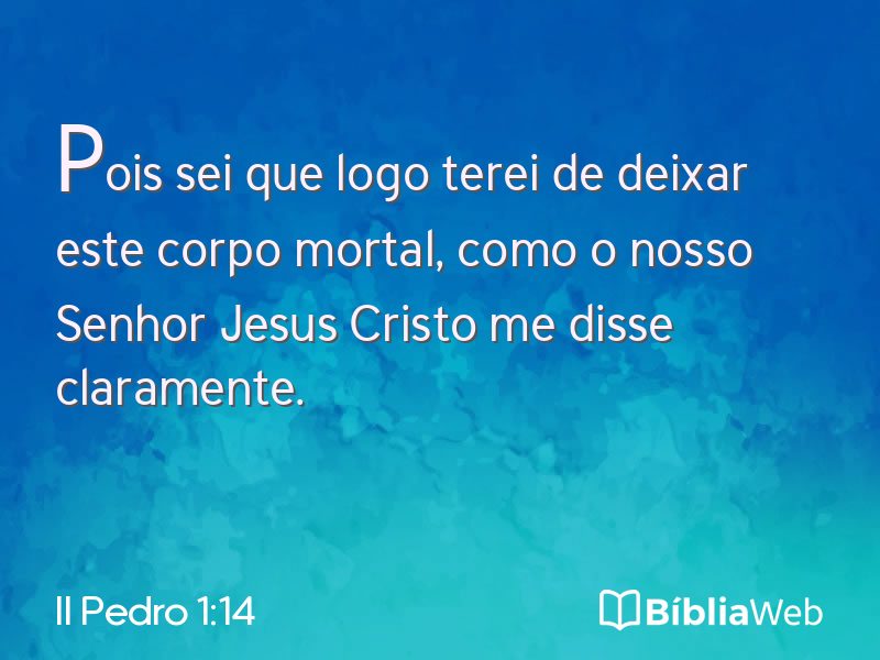 II Pedro 1:14 em imagem para compartilhar