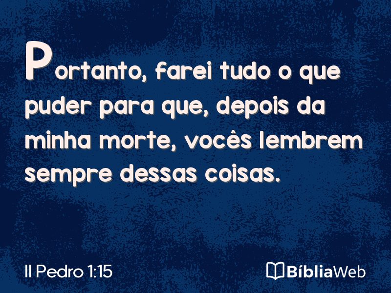 II Pedro 1:15 em imagem para compartilhar