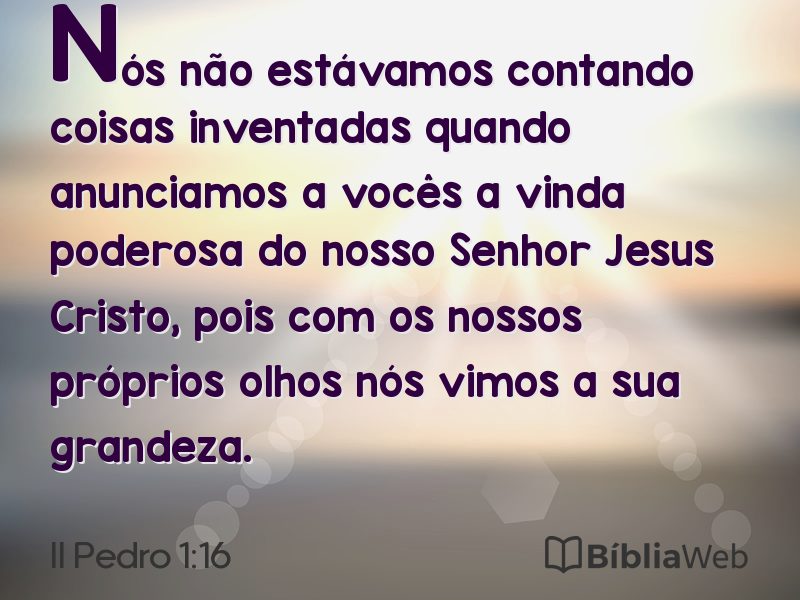 II Pedro 1:16 em imagem para compartilhar
