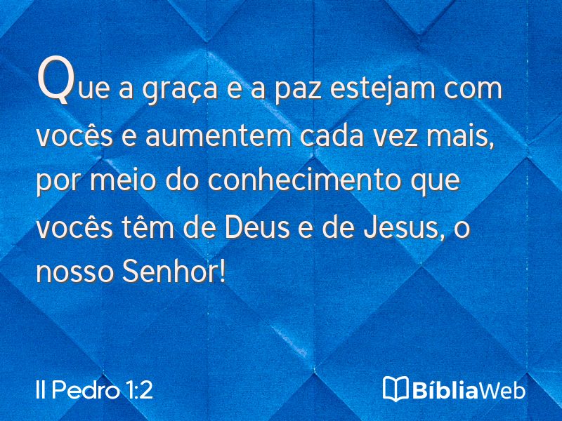 II Pedro 1:2 em imagem para compartilhar
