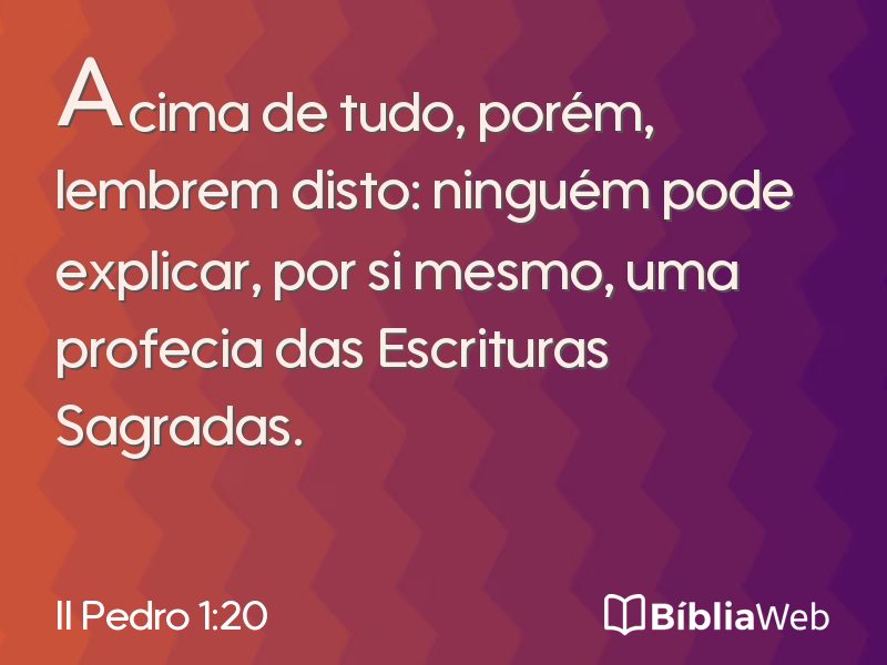 II Pedro 1:20 em imagem para compartilhar