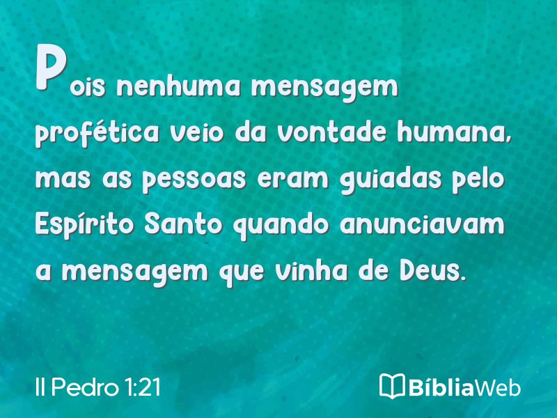 II Pedro 1:21 em imagem para compartilhar