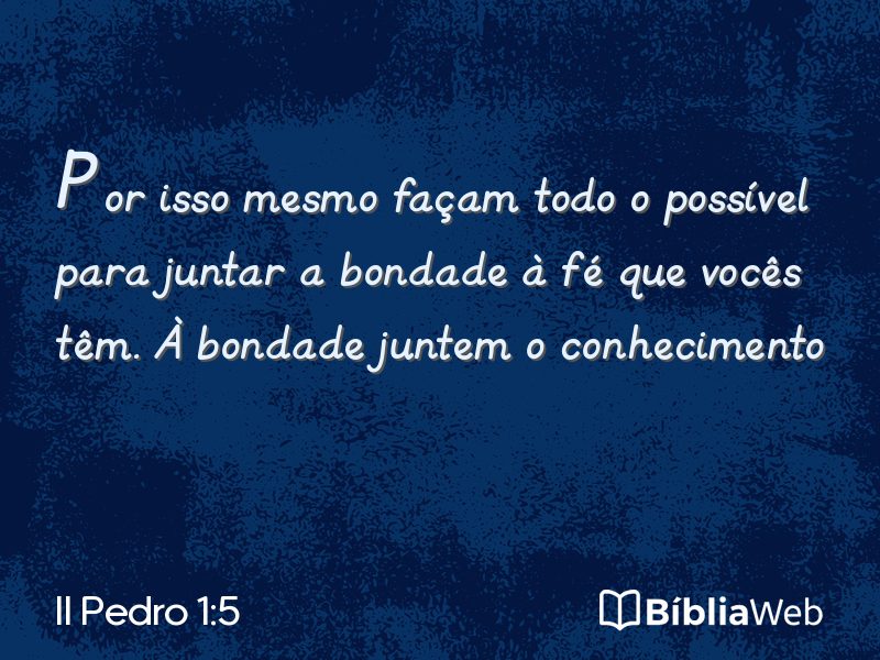 II Pedro 1:5 em imagem para compartilhar