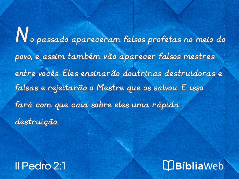 II Pedro 2:1 em imagem para compartilhar