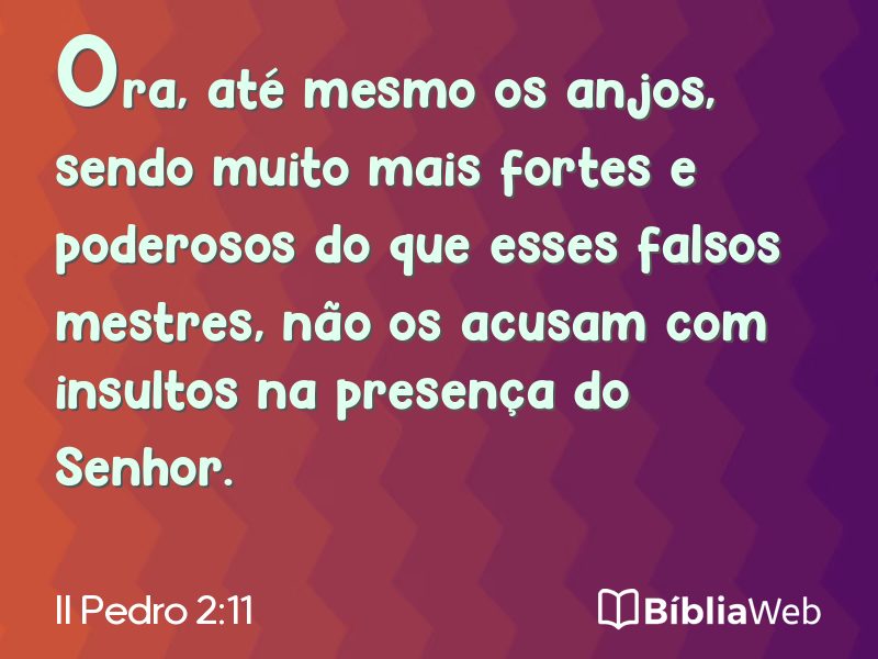 II Pedro 2:11 em imagem para compartilhar