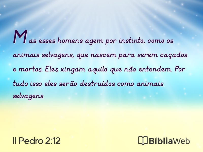 II Pedro 2:12 em imagem para compartilhar