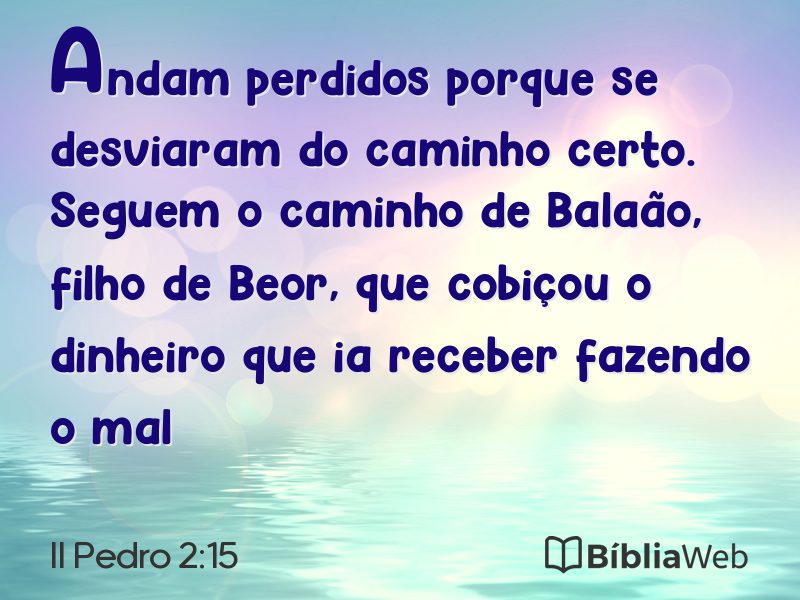 II Pedro 2:15 em imagem para compartilhar