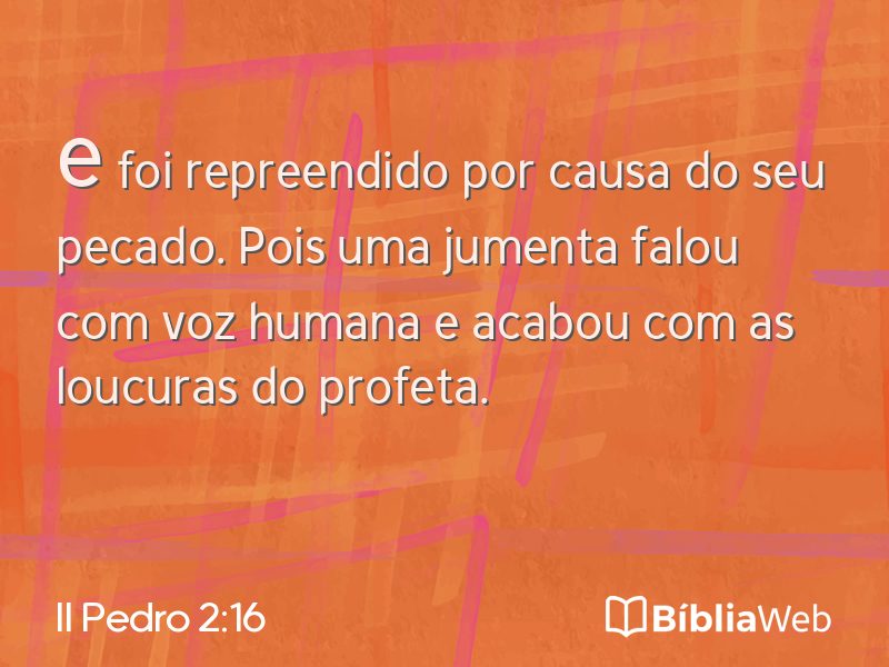 II Pedro 2:16 em imagem para compartilhar