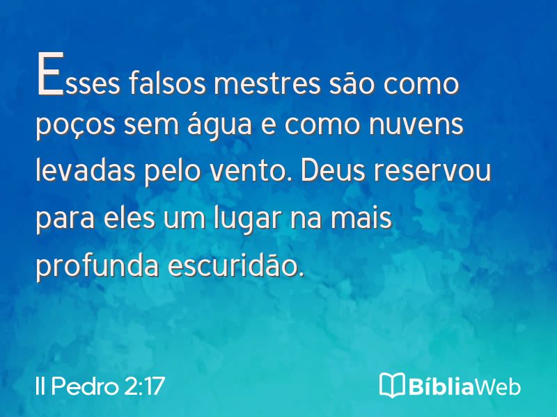 II Pedro 2:17 em imagem para compartilhar