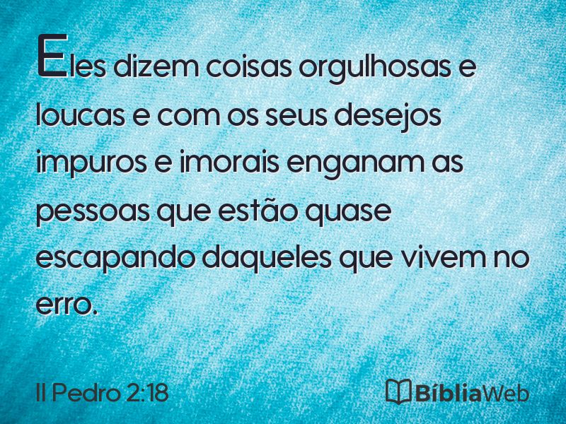 II Pedro 2:18 em imagem para compartilhar