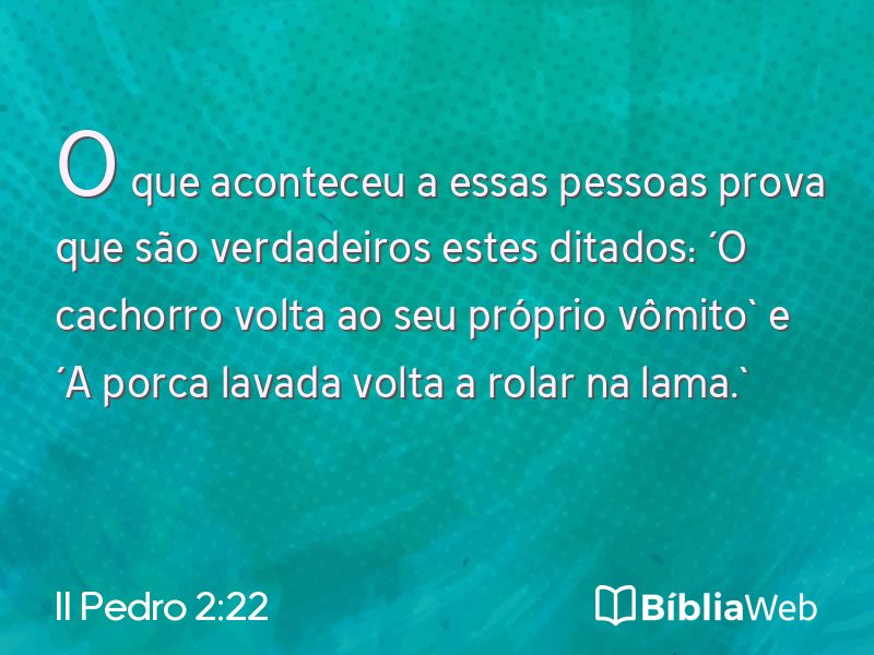 II Pedro 2:22 em imagem para compartilhar
