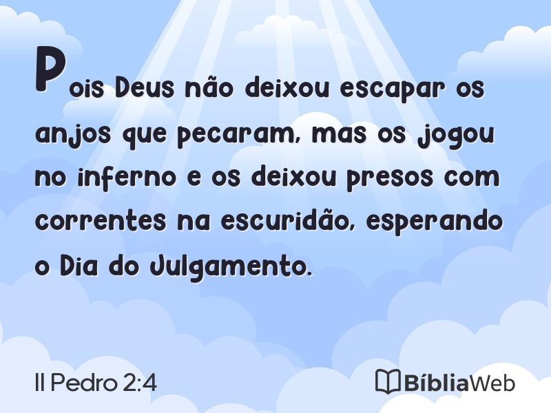 II Pedro 2:4 em imagem para compartilhar