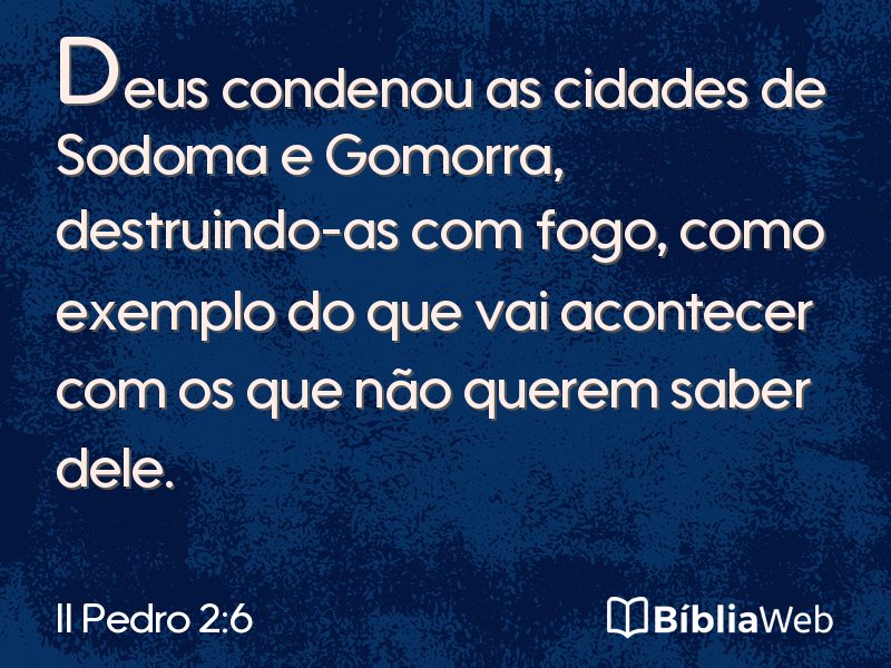II Pedro 2:6 em imagem para compartilhar