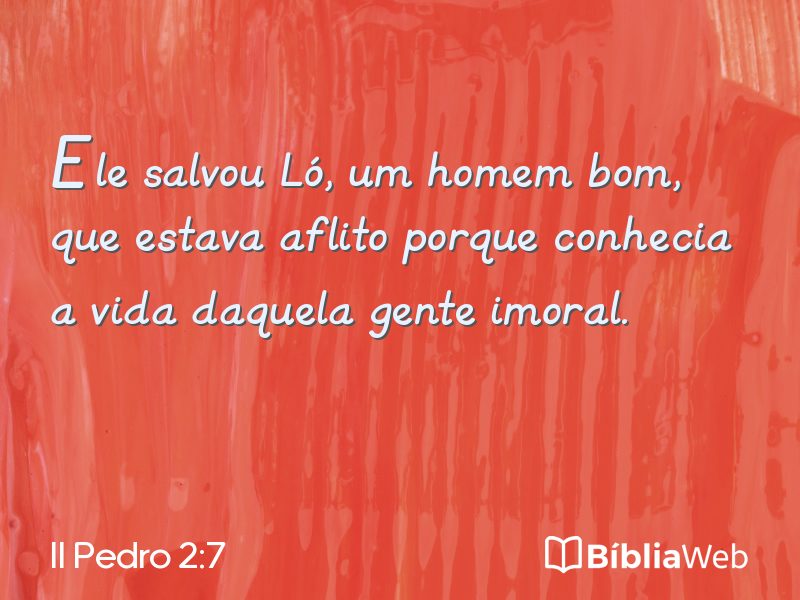 II Pedro 2:7 em imagem para compartilhar