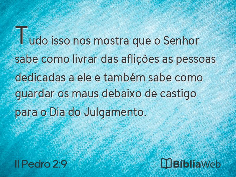 II Pedro 2:9 em imagem para compartilhar
