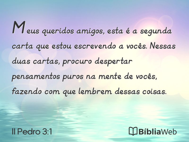II Pedro 3:1 em imagem para compartilhar