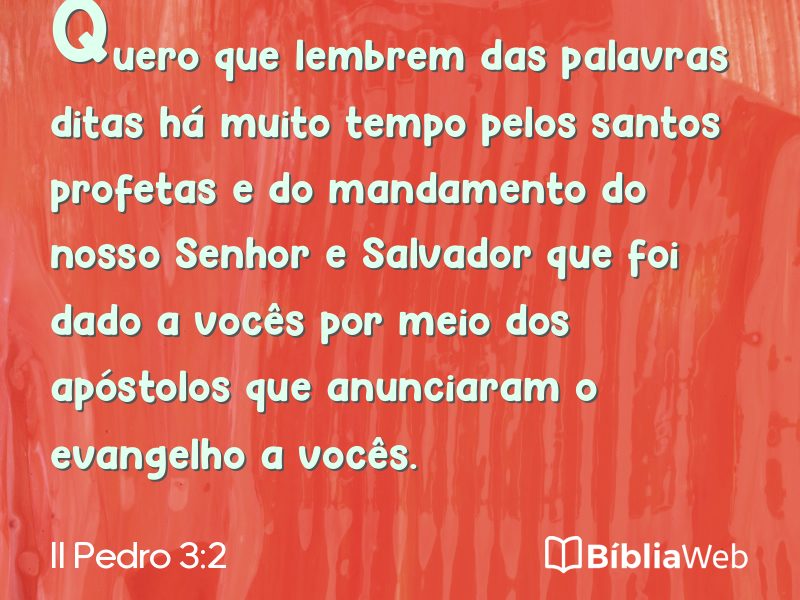 II Pedro 3:2 em imagem para compartilhar