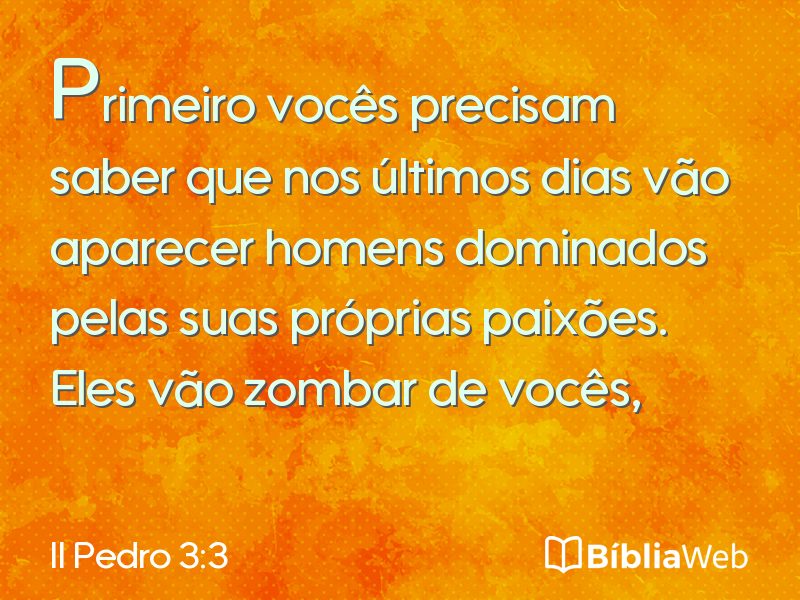 II Pedro 3:3 em imagem para compartilhar