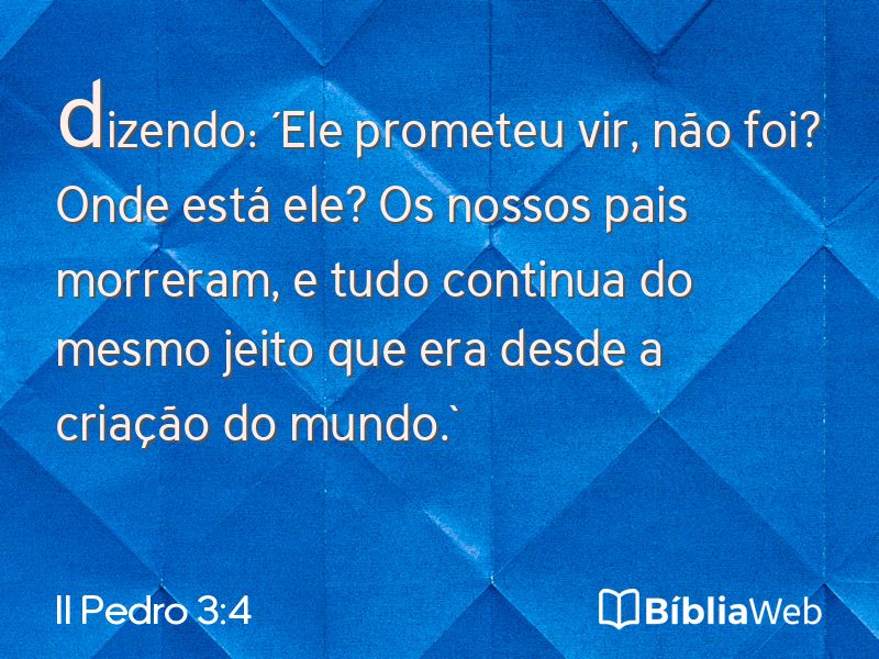 II Pedro 3:4 em imagem para compartilhar