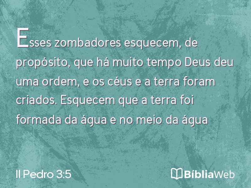 II Pedro 3:5 em imagem para compartilhar