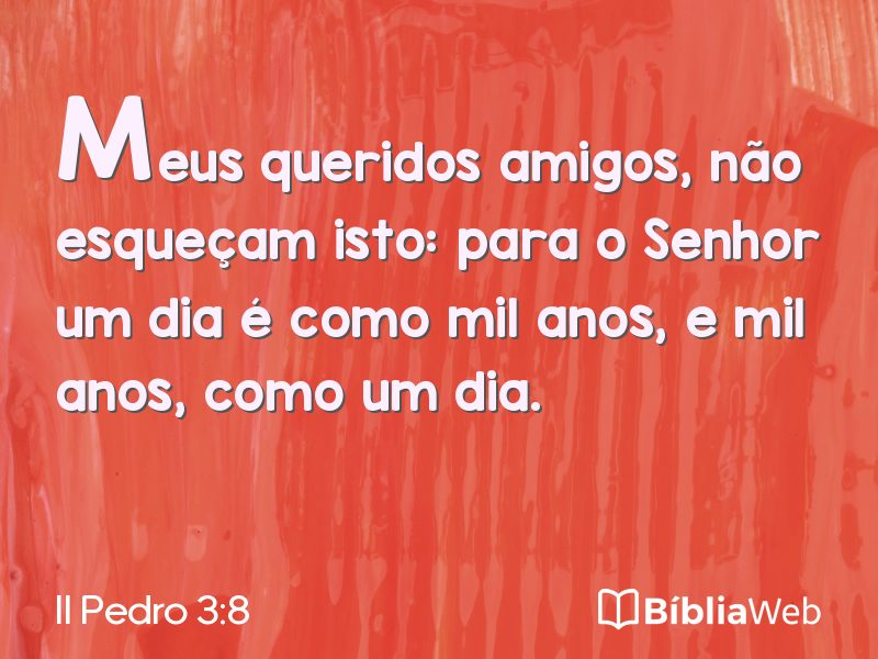 II Pedro 3:8 em imagem para compartilhar