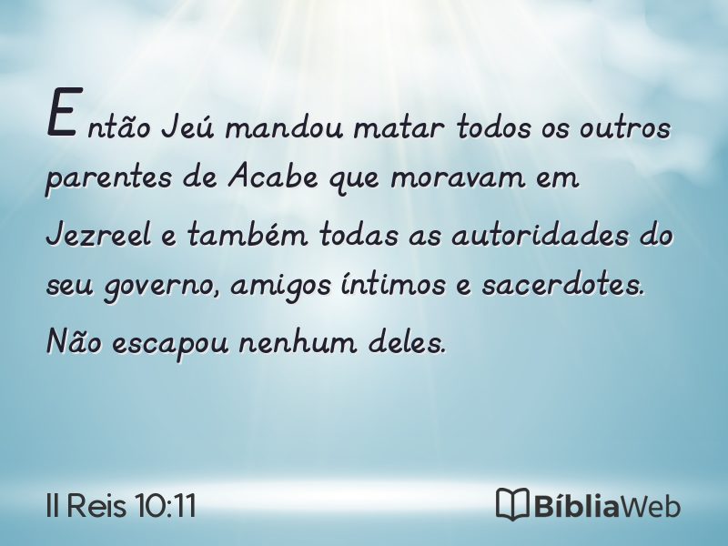 II Reis 10:11 em imagem para compartilhar