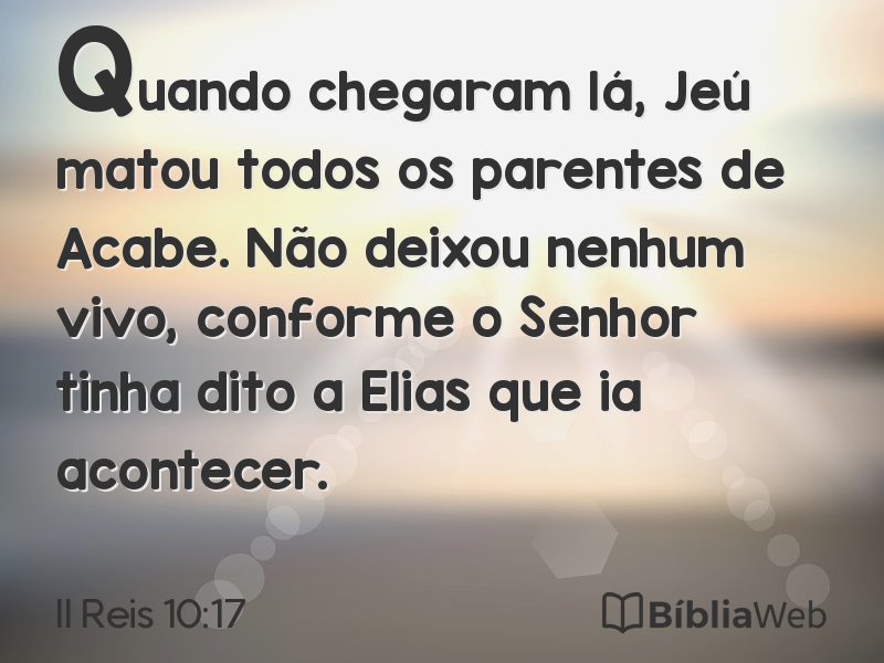 II Reis 10:17 em imagem para compartilhar