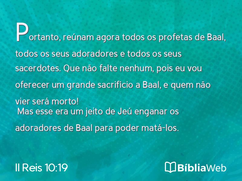 II Reis 10:19 em imagem para compartilhar