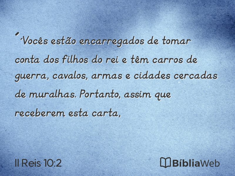 II Reis 10:2 em imagem para compartilhar