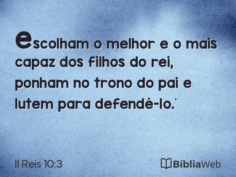 II Reis 10:3 em imagem para compartilhar