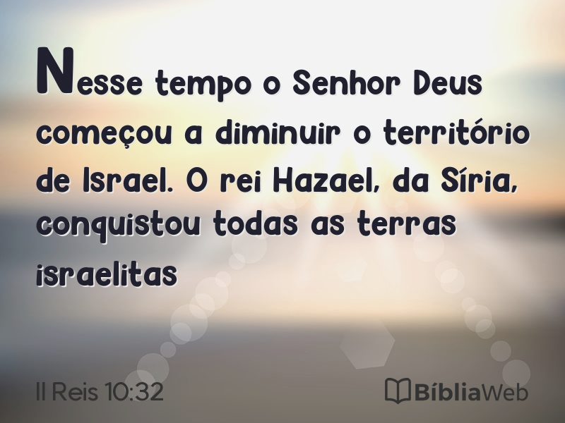 II Reis 10:32 em imagem para compartilhar