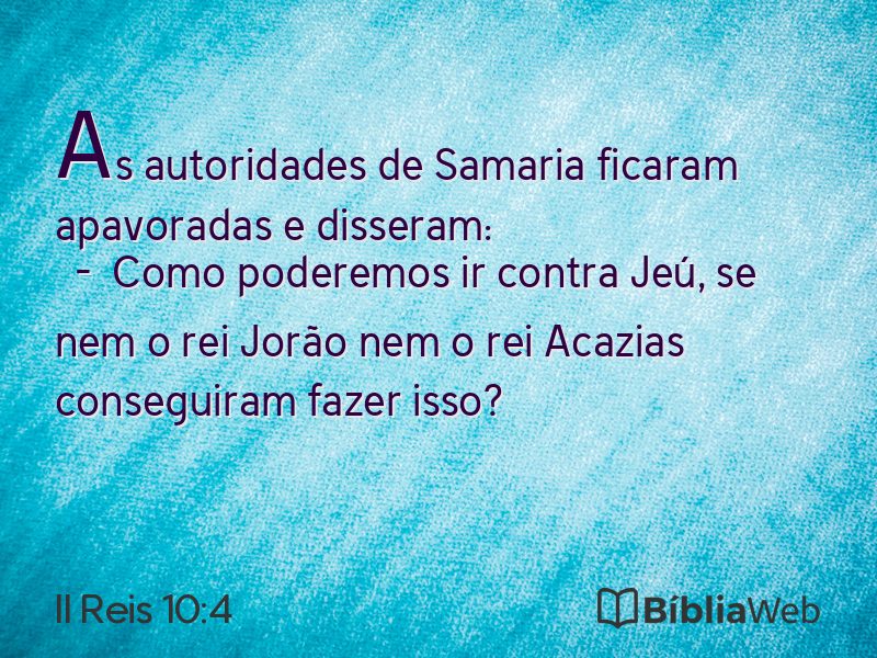 II Reis 10:4 em imagem para compartilhar