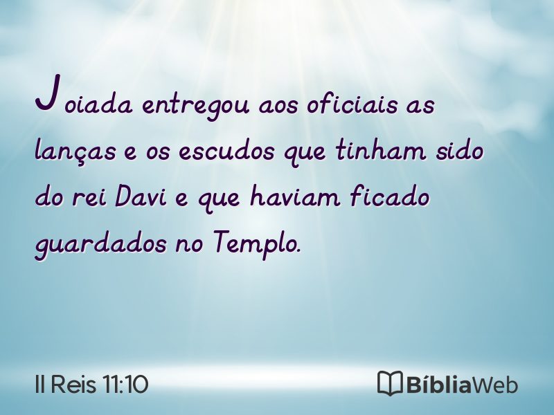II Reis 11:10 em imagem para compartilhar