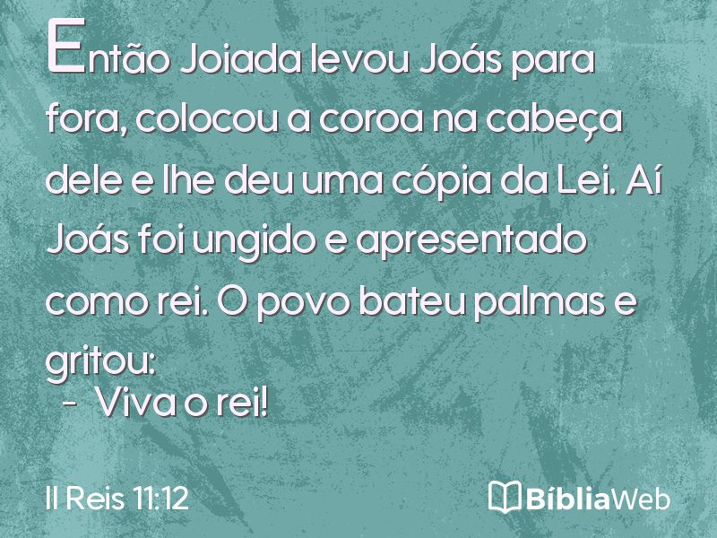 II Reis 11:12 em imagem para compartilhar