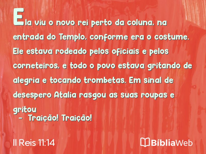 II Reis 11:14 em imagem para compartilhar
