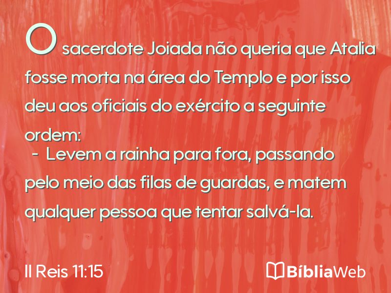 II Reis 11:15 em imagem para compartilhar
