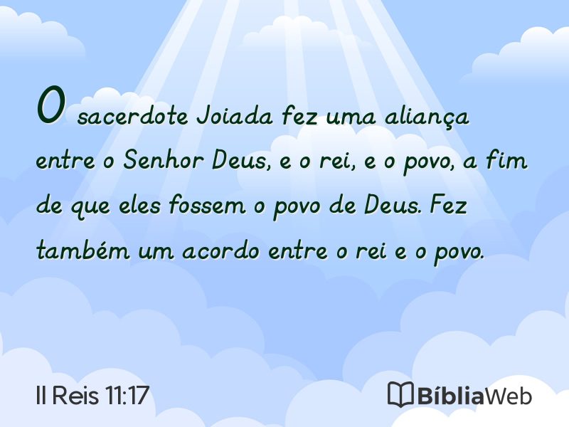 II Reis 11:17 em imagem para compartilhar