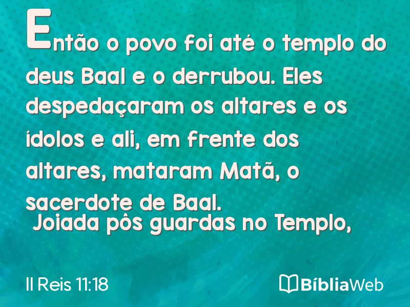 II Reis 11:18 em imagem para compartilhar
