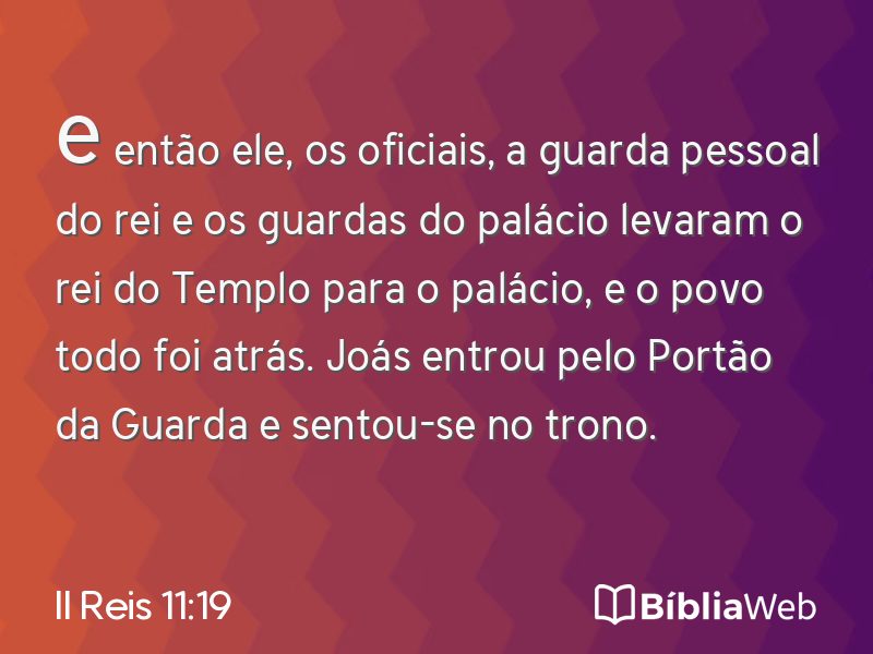 II Reis 11:19 em imagem para compartilhar