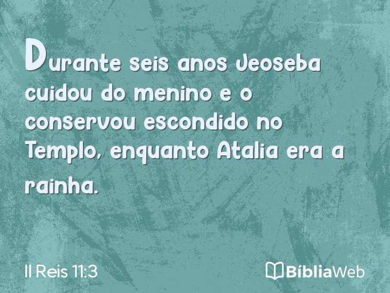 II Reis 11:3 em imagem para compartilhar