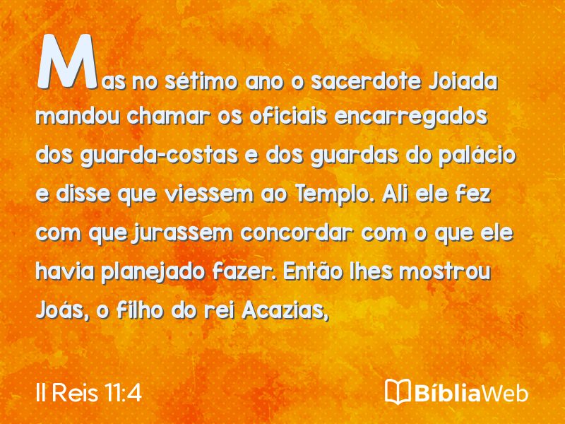 II Reis 11:4 em imagem para compartilhar