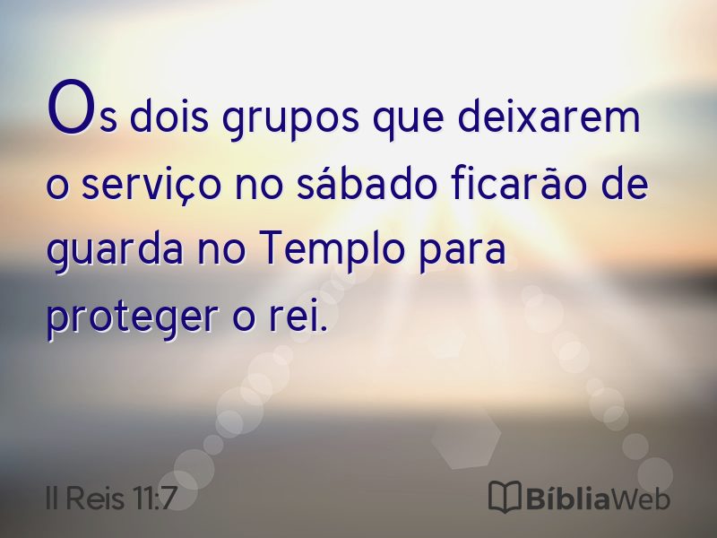 II Reis 11:7 em imagem para compartilhar