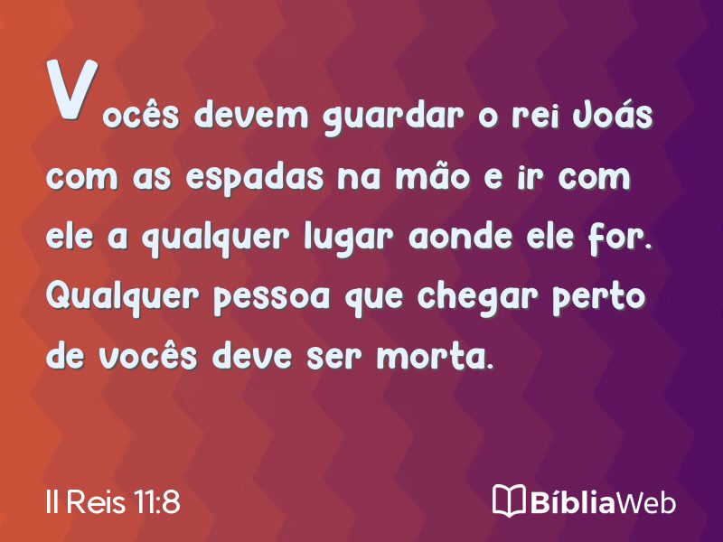 II Reis 11:8 em imagem para compartilhar